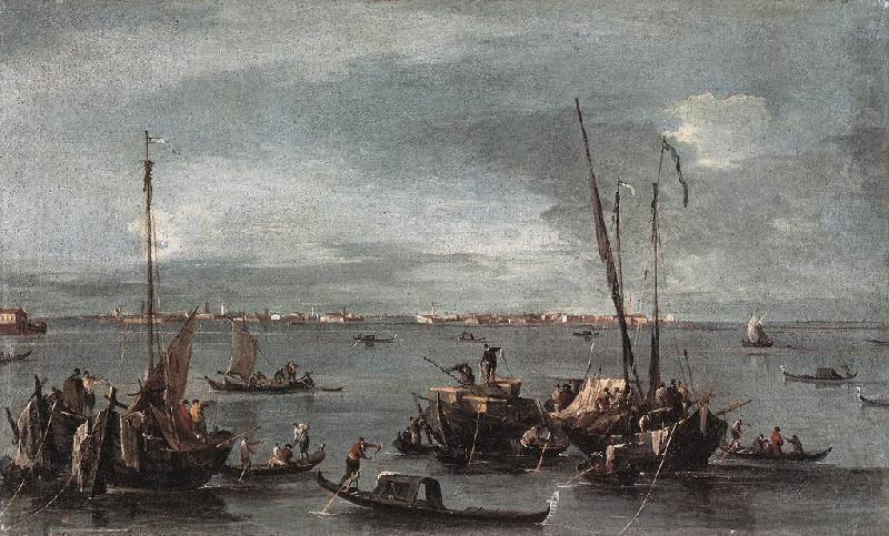 GUARDI, Francesco The Lagoon Looking toward Murano from the Fondamenta Nuove sdg china oil painting image